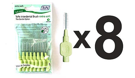 Tepe Extra Soft interdental brushes (pack of 8)